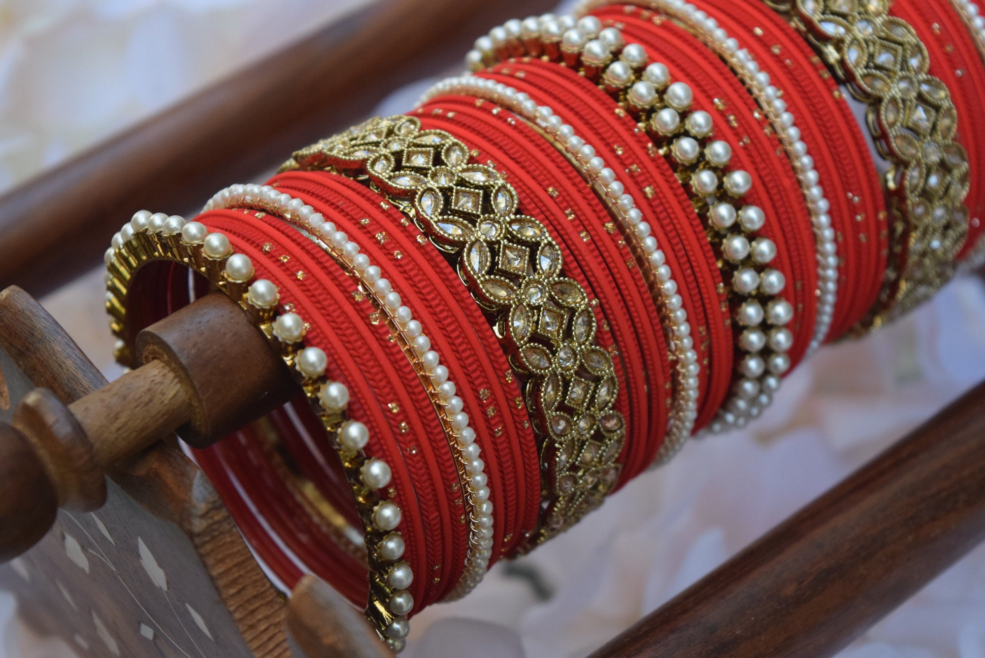 Red Bangle Set