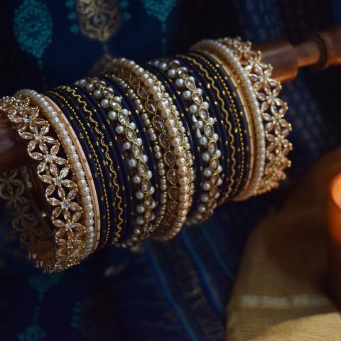 black indian bangles