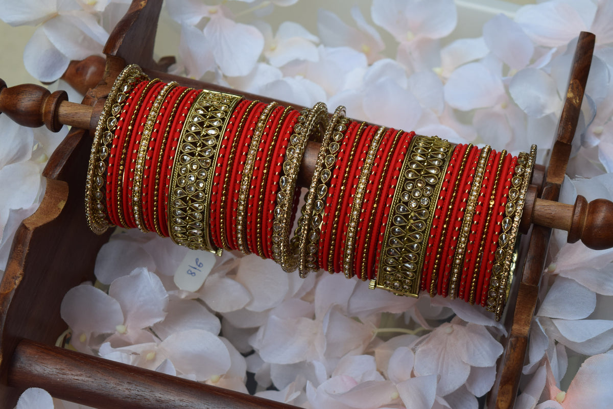 Red Bangle Set