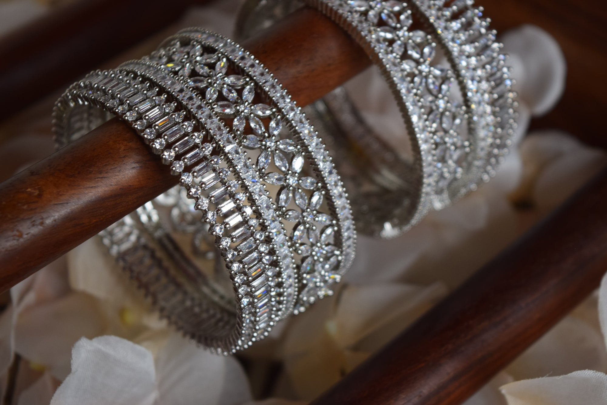 American Diamond Bangle Set