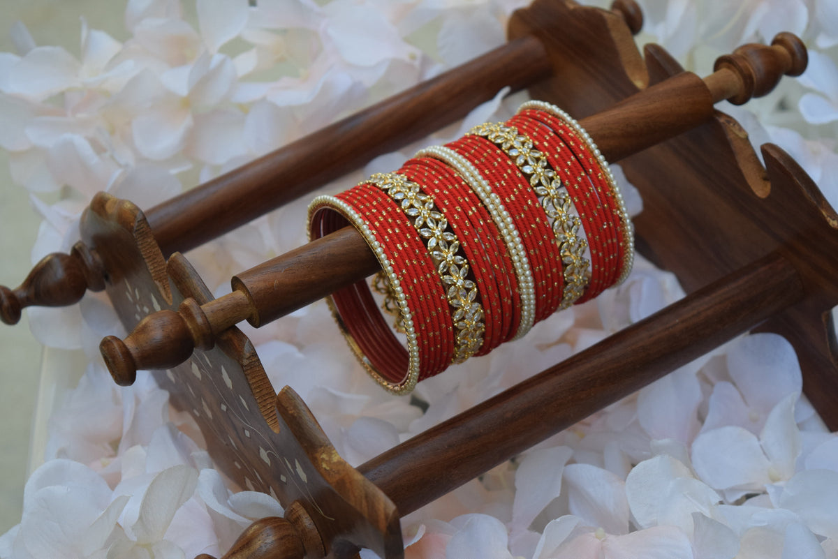 Red Bangle Set