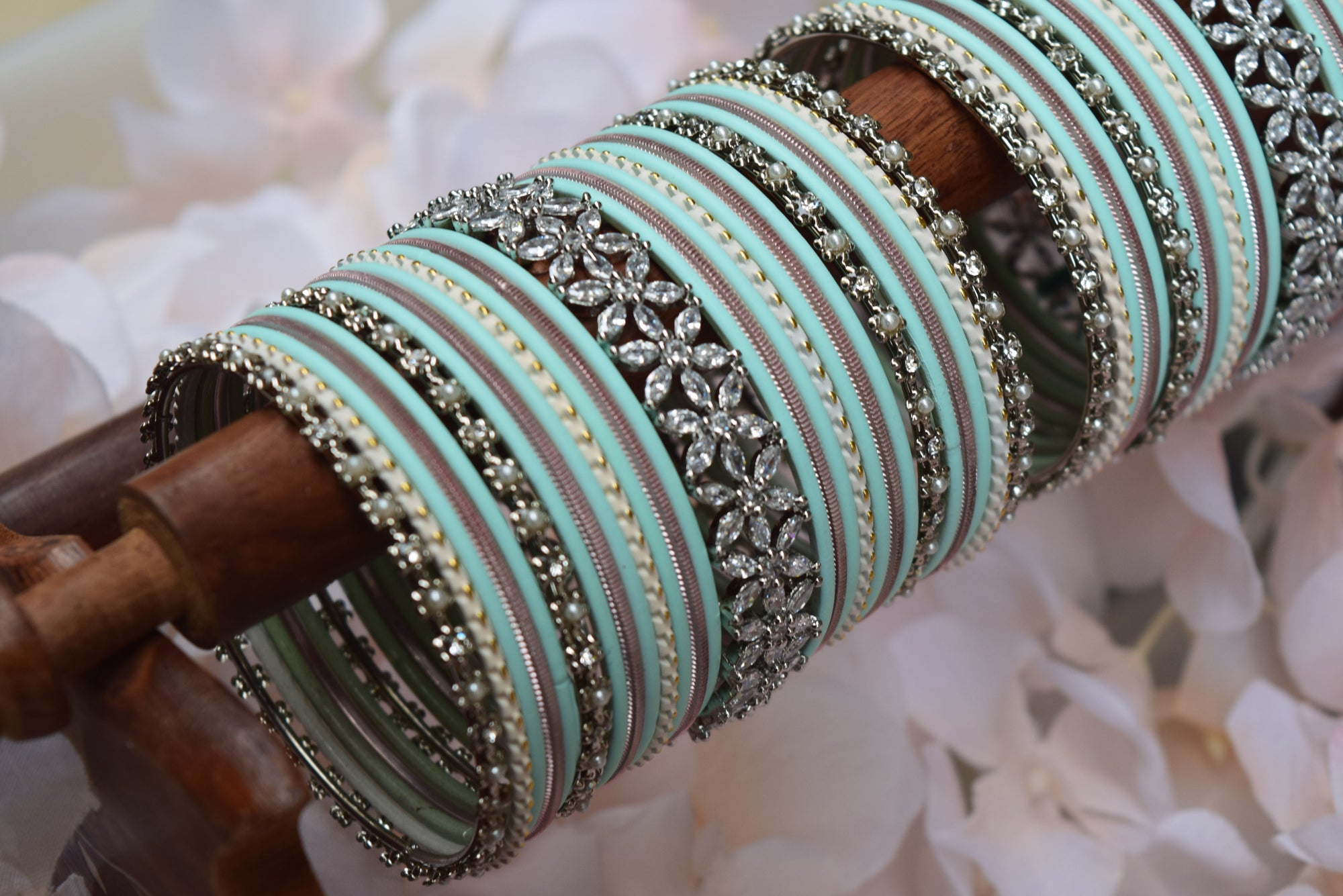 Mint Pink Bangle Set