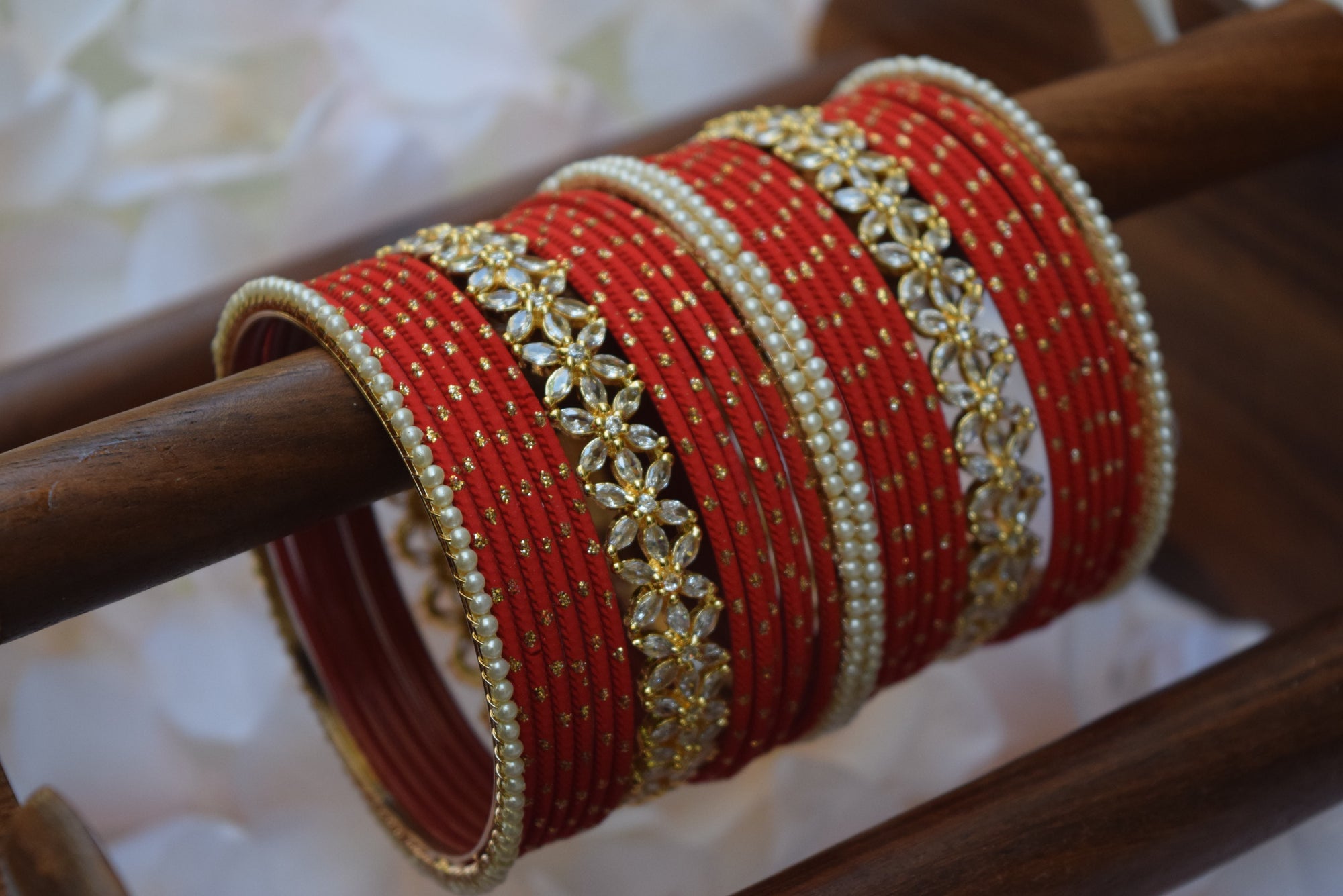 Red Bangle Set