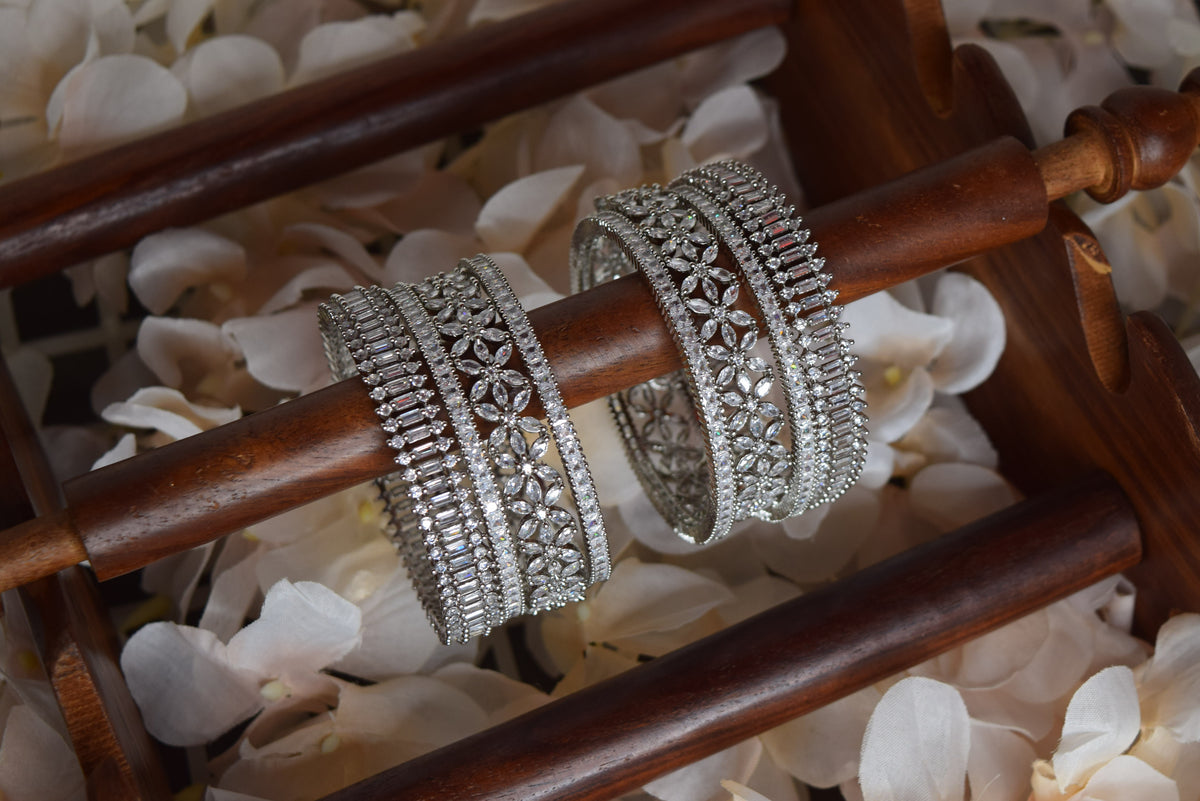 American Diamond Bangle Set