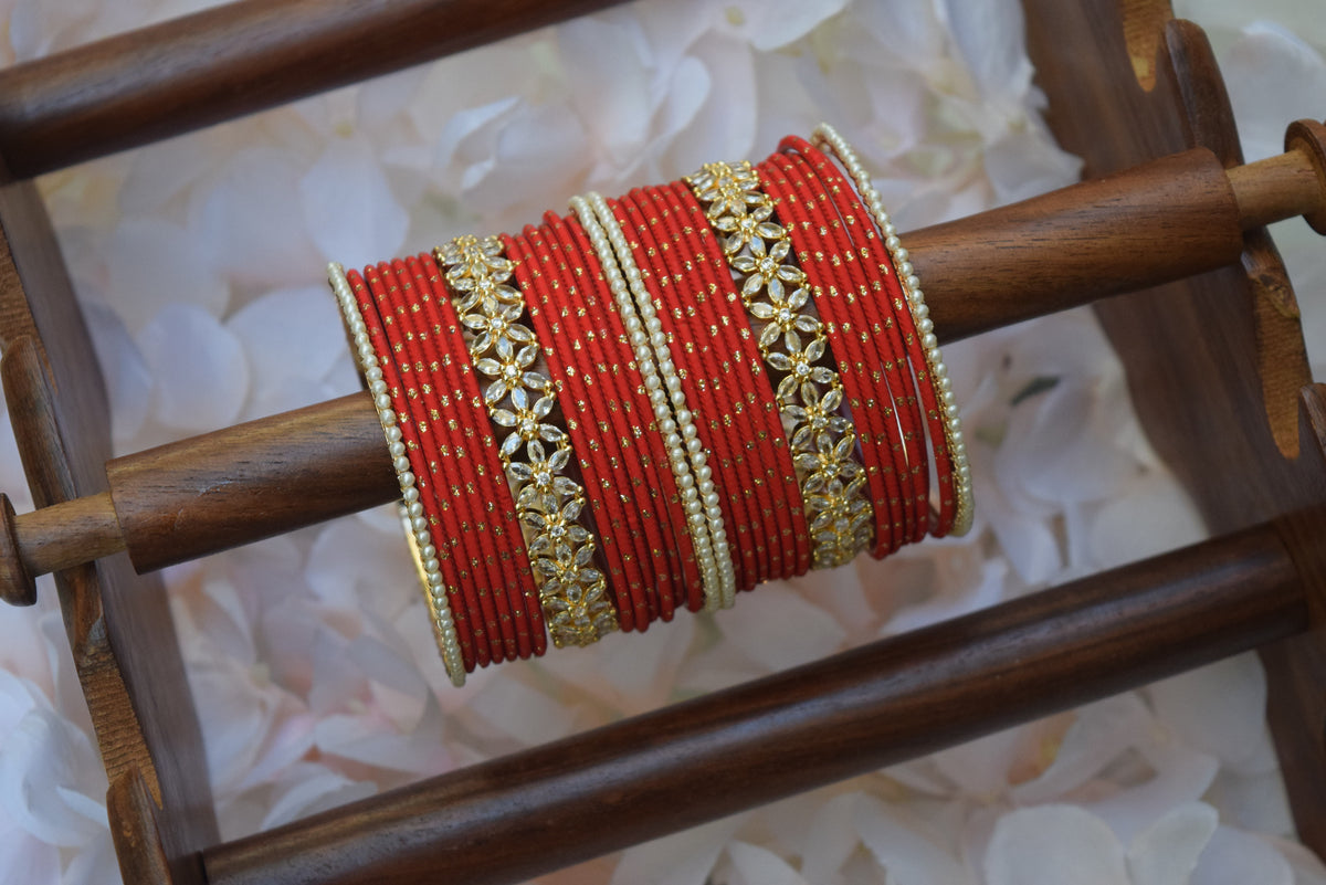 Red Bangle Set