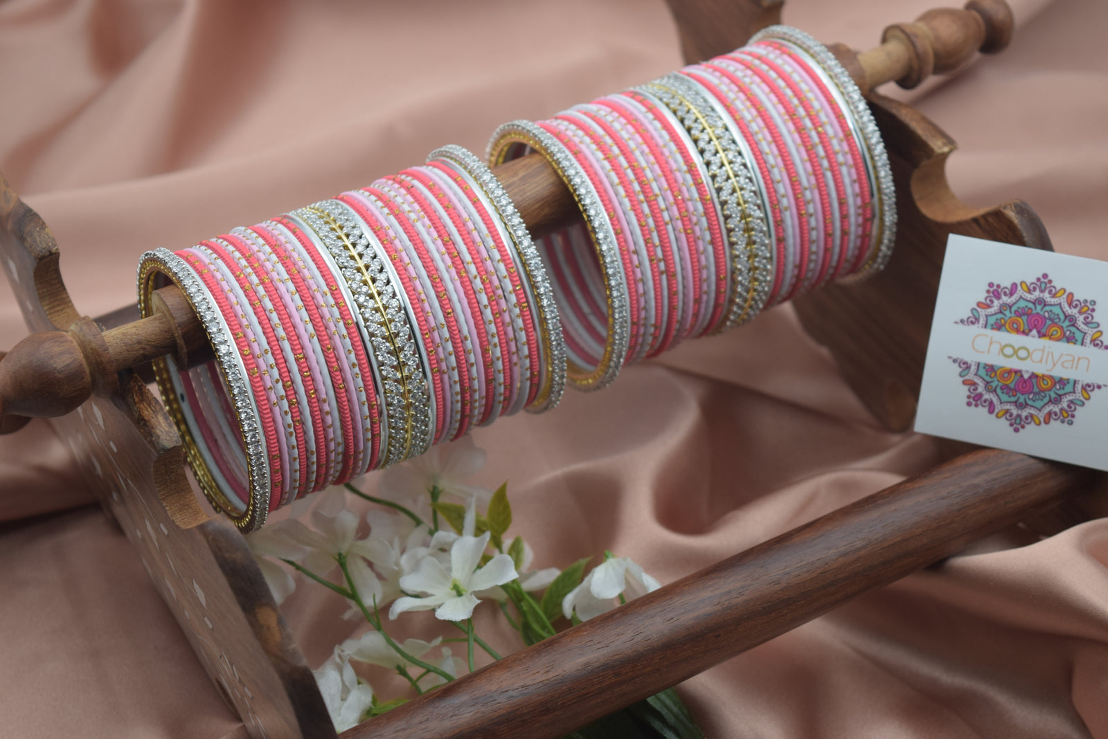 pink indian bangles