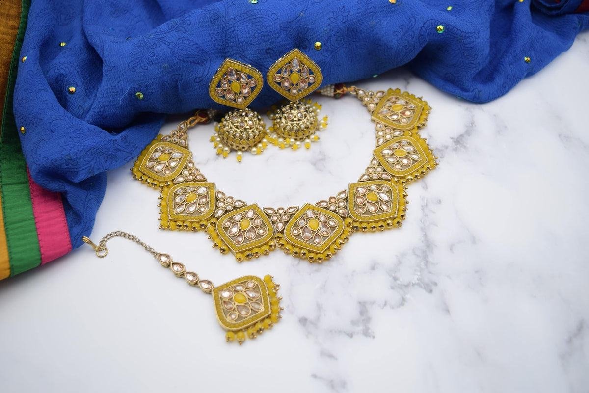 Disha - Polki Necklace Set - Choodiyan
