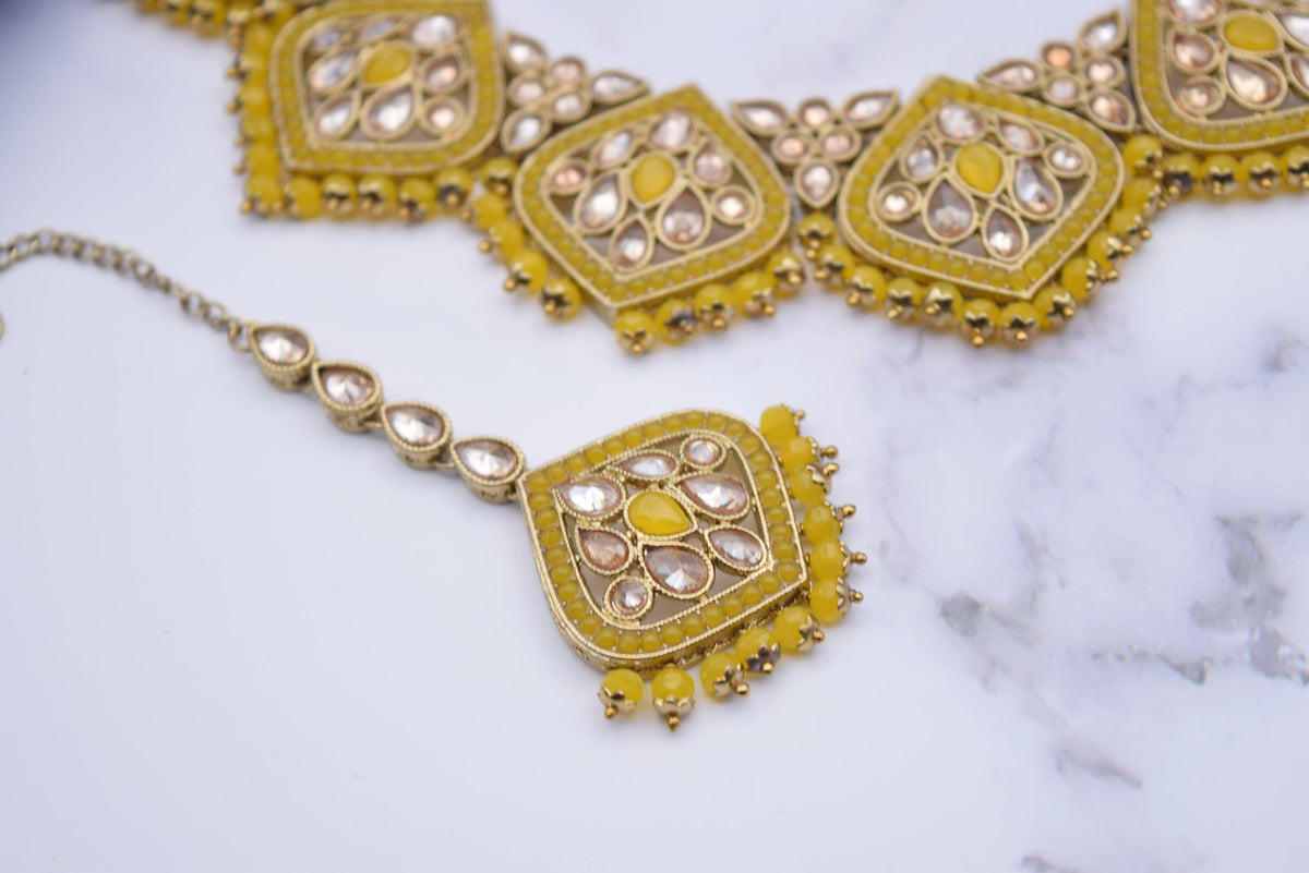 Disha - Polki Necklace Set - Choodiyan