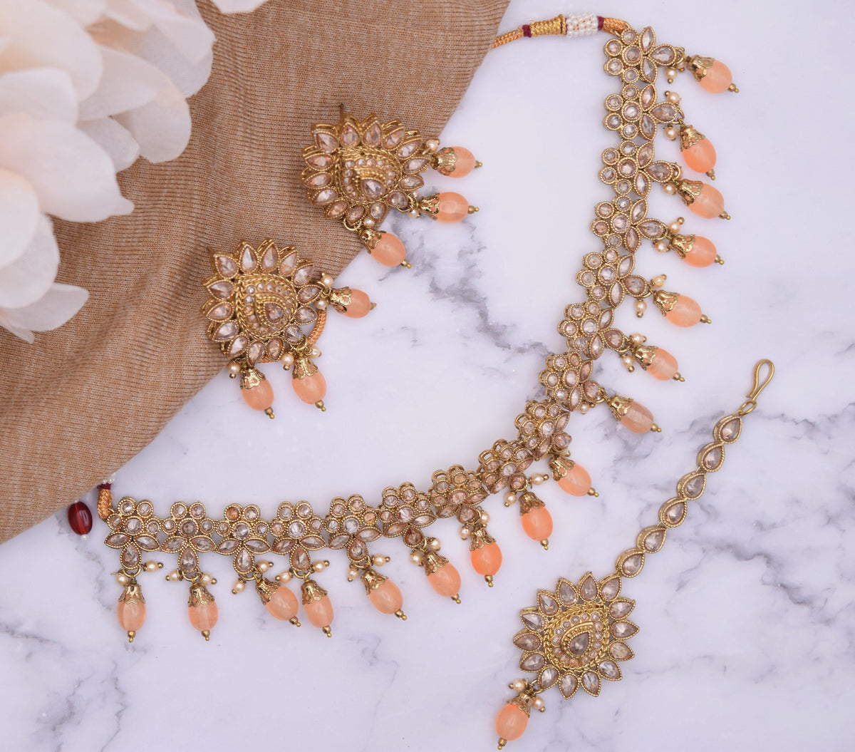 Aarya - Polki Necklace Set - Choodiyan