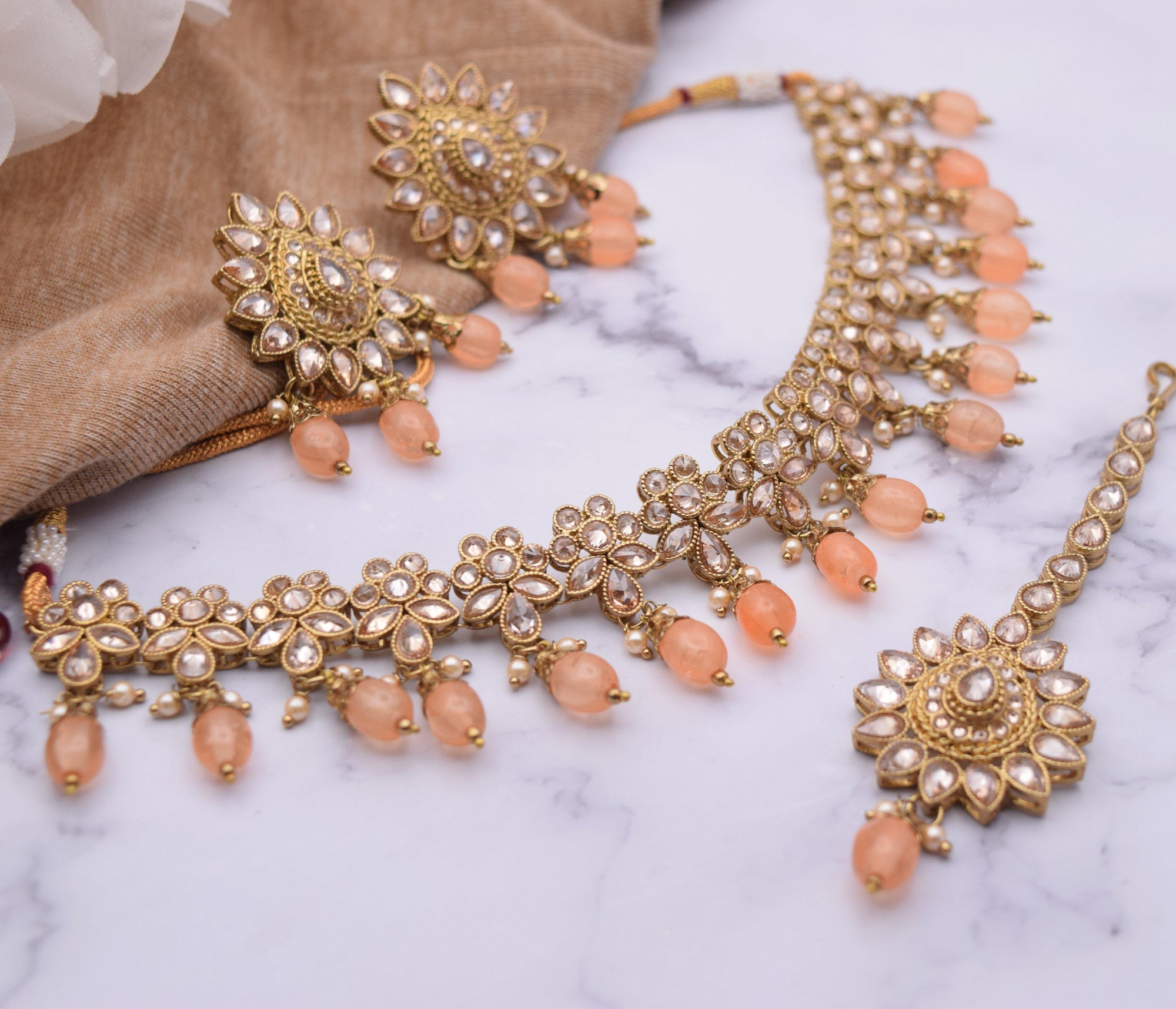 Aarya - Polki Necklace Set - Choodiyan