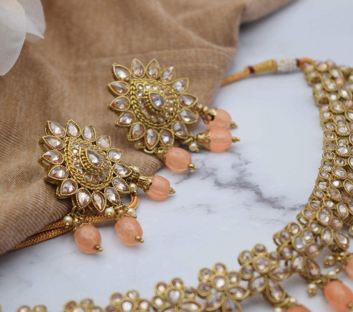Aarya - Polki Necklace Set - Choodiyan