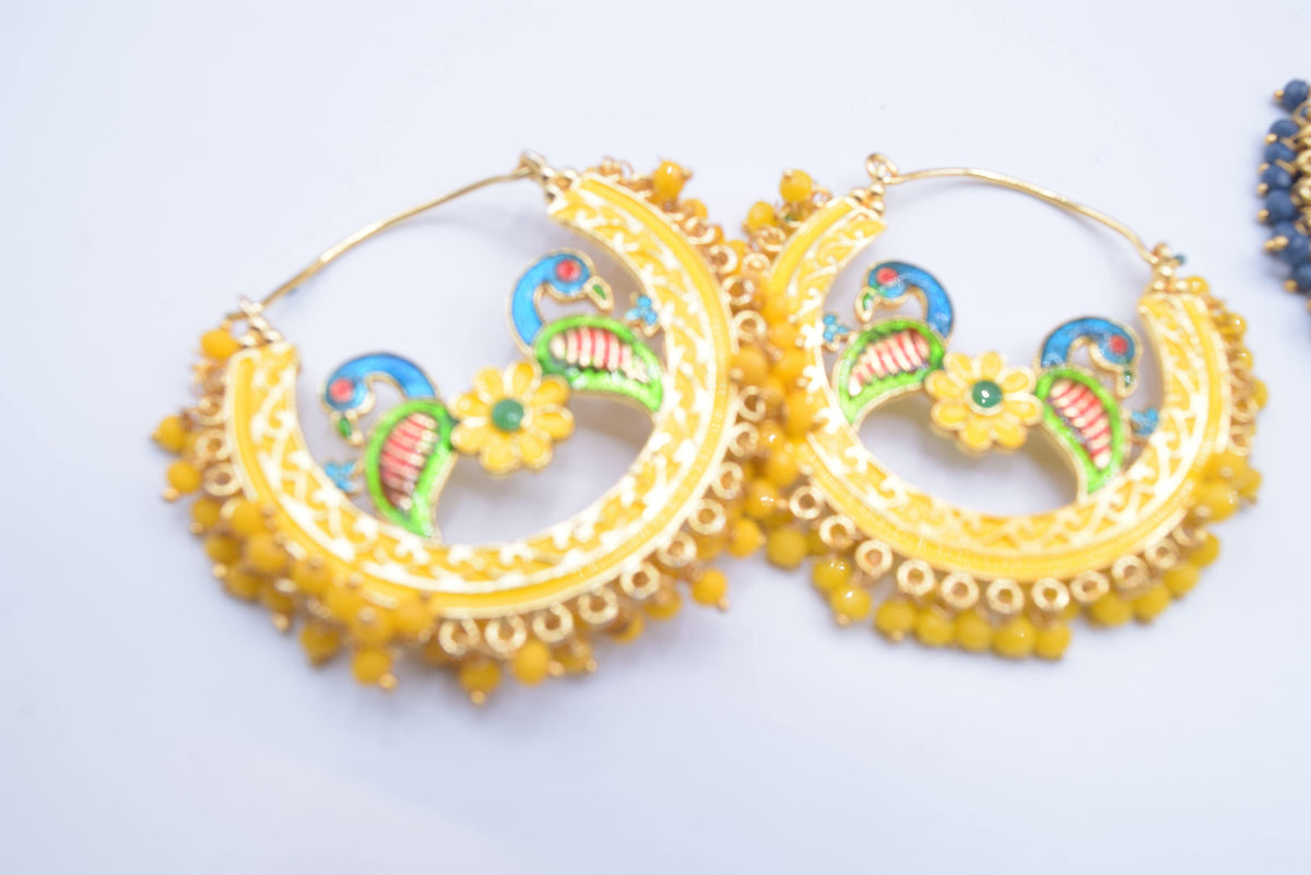 Meenakari - Earrings - Choodiyan