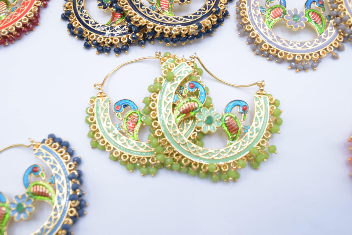 Meenakari - Earrings - Choodiyan