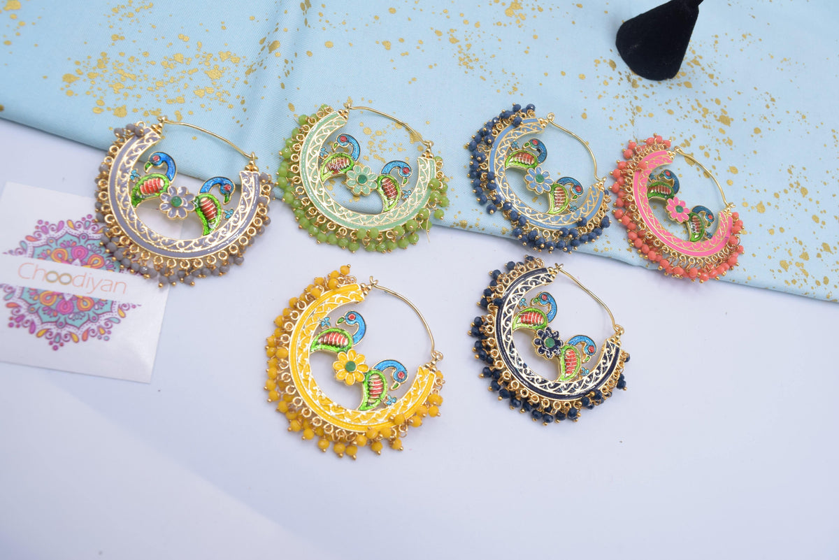 Meenakari - Earrings - Choodiyan