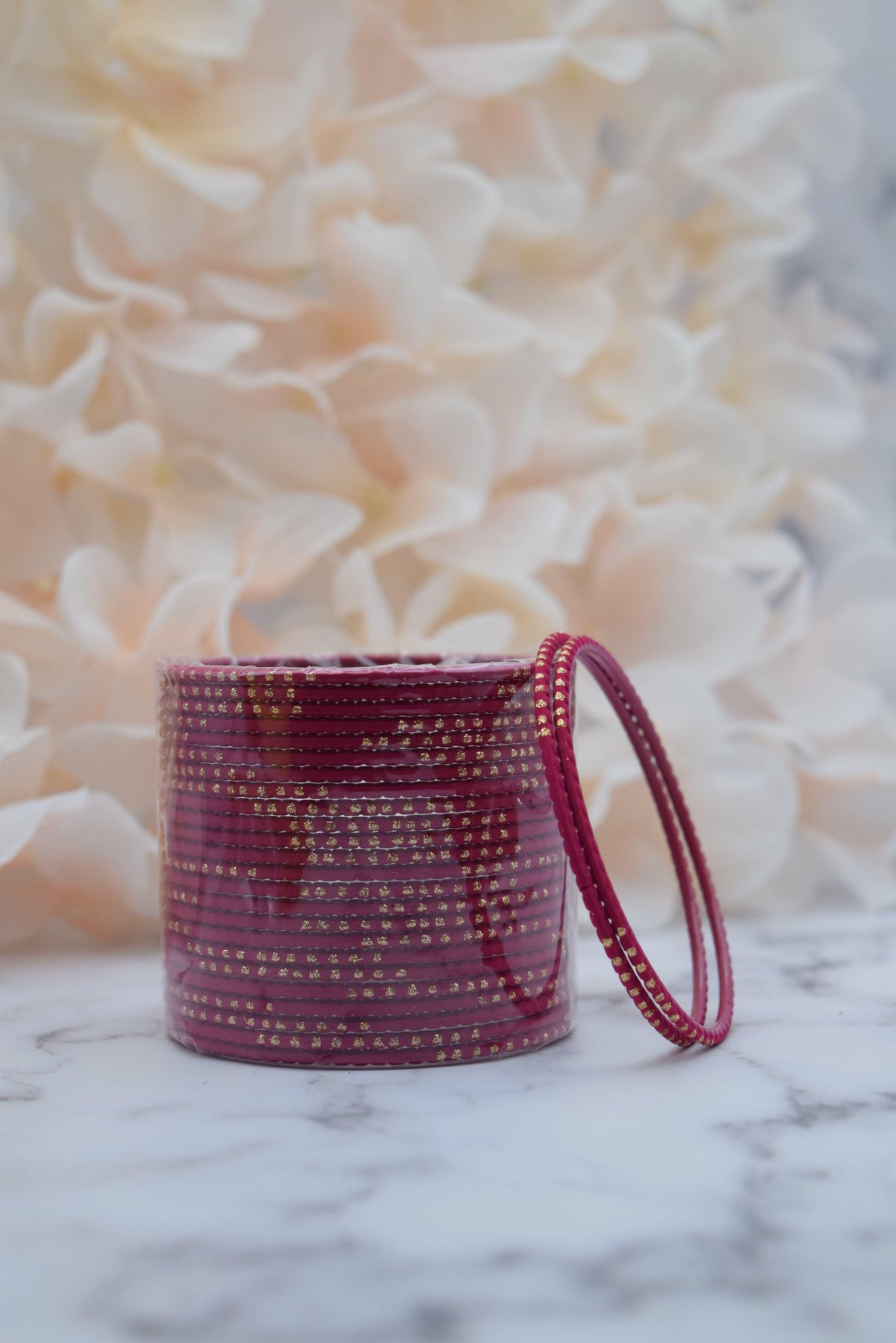 Fuchsia Bangle Stack (Pink) - Choodiyan