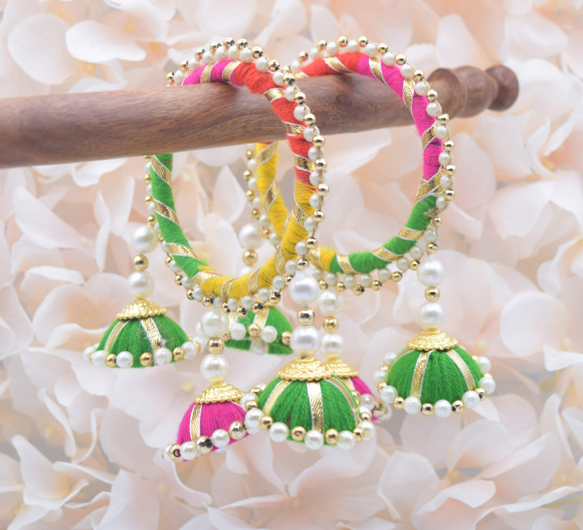 Jhumki Threaded Bangles - Choodiyan
