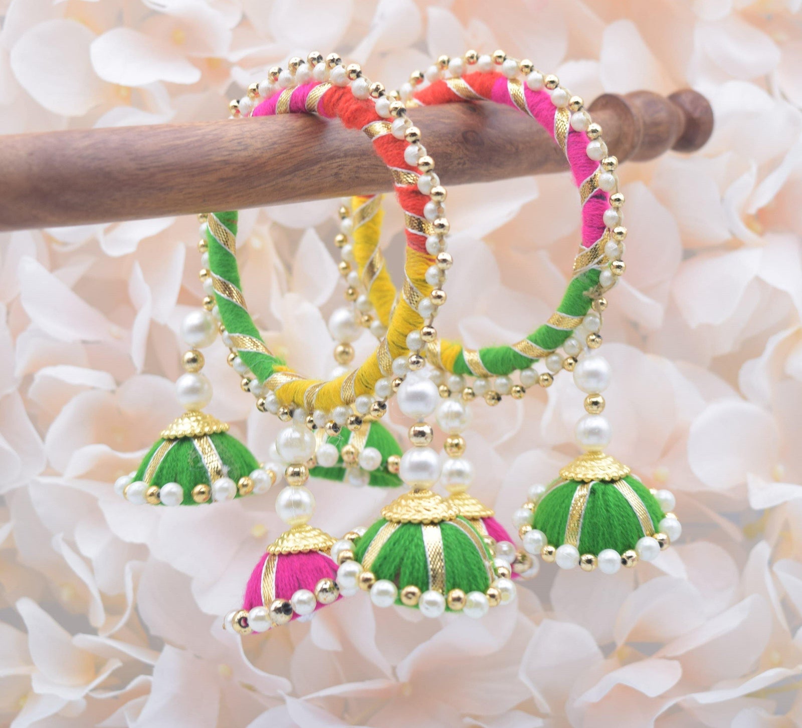 Jhumki Threaded Bangles - Choodiyan