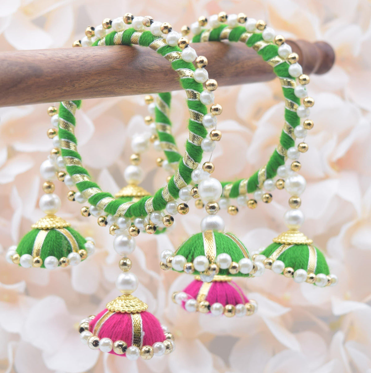 Jhumki Threaded Bangles - Choodiyan