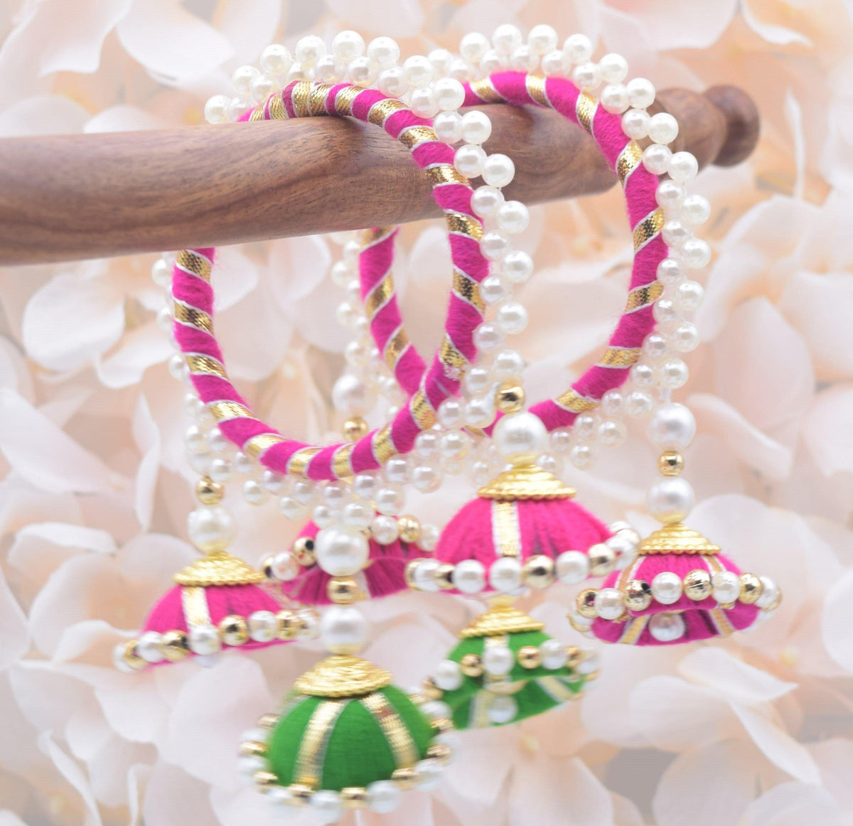 Jhumki Threaded Bangles - Choodiyan