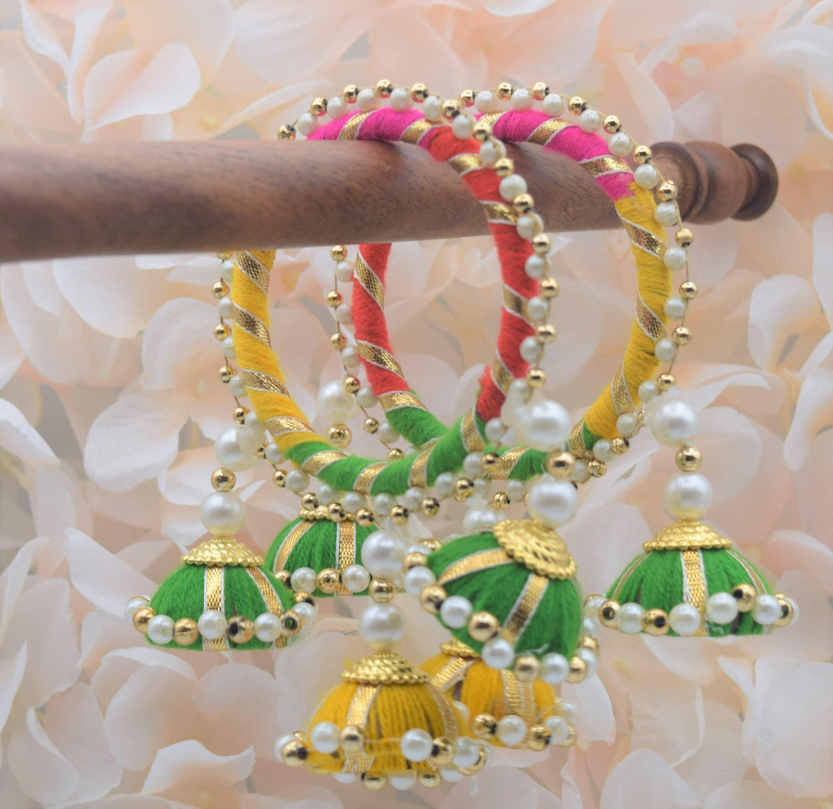 Jhumki Threaded Bangles - Choodiyan