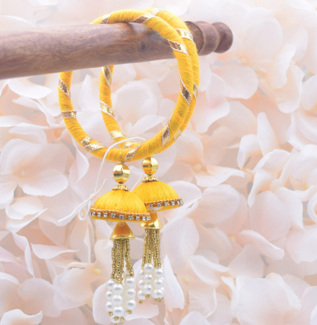 Threaded Jhumki Bangles (size 2.8) - Choodiyan