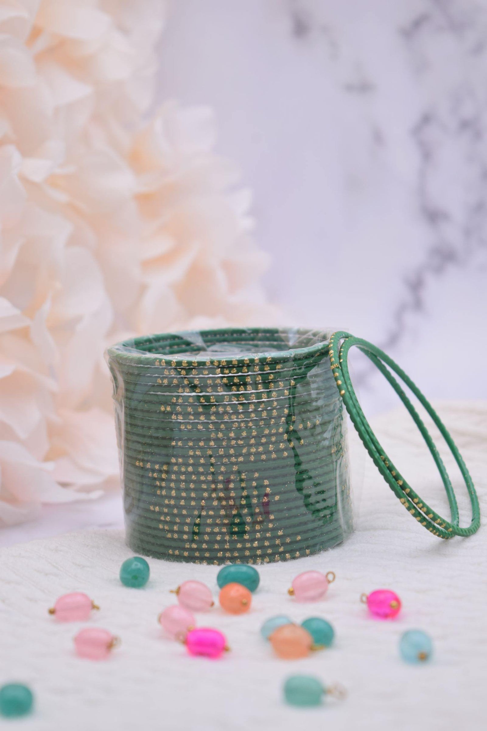 Green Bangle Stack - Choodiyan