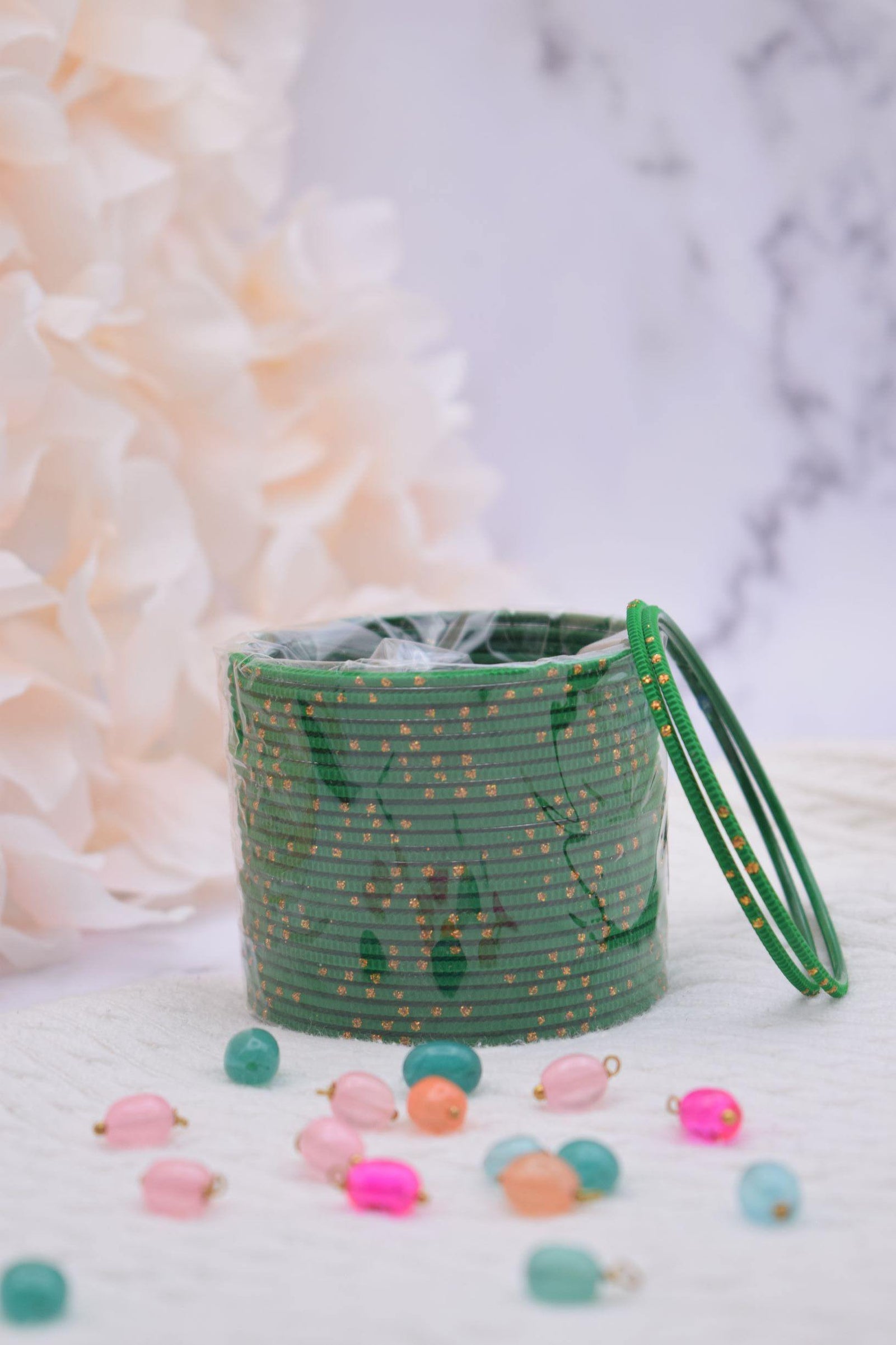 Green Bangle Stack - Choodiyan