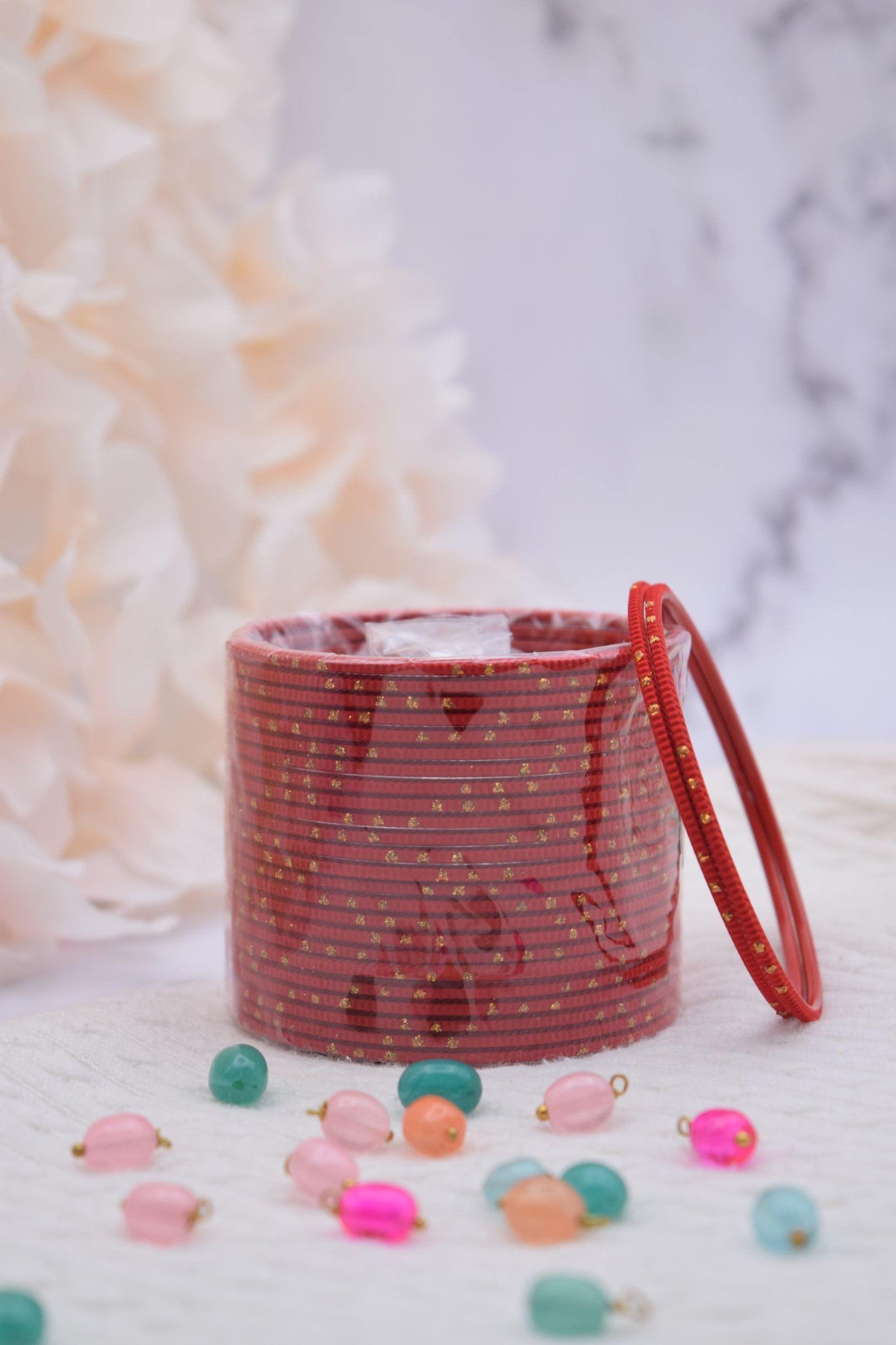 Red Bangle Stack - Choodiyan