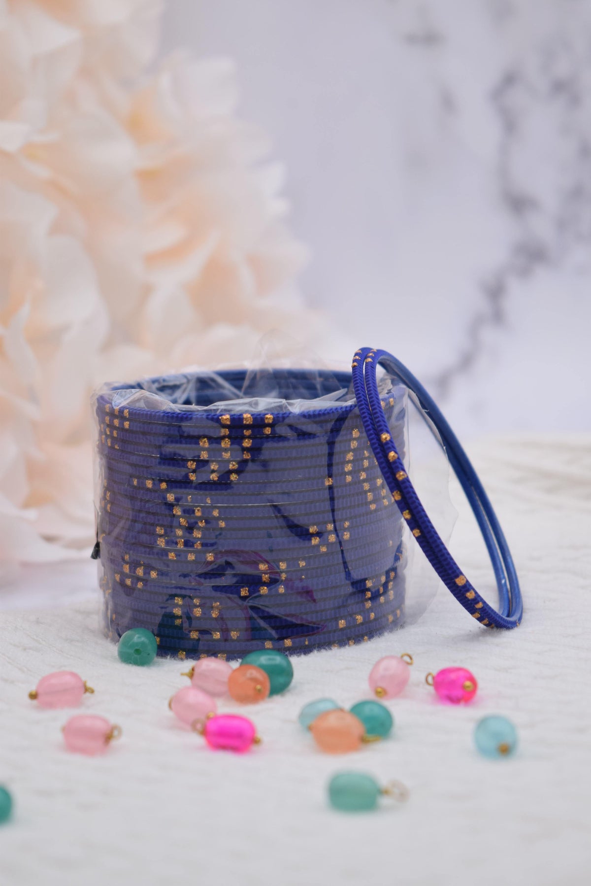 Royal Blue Bangle Stack - Choodiyan