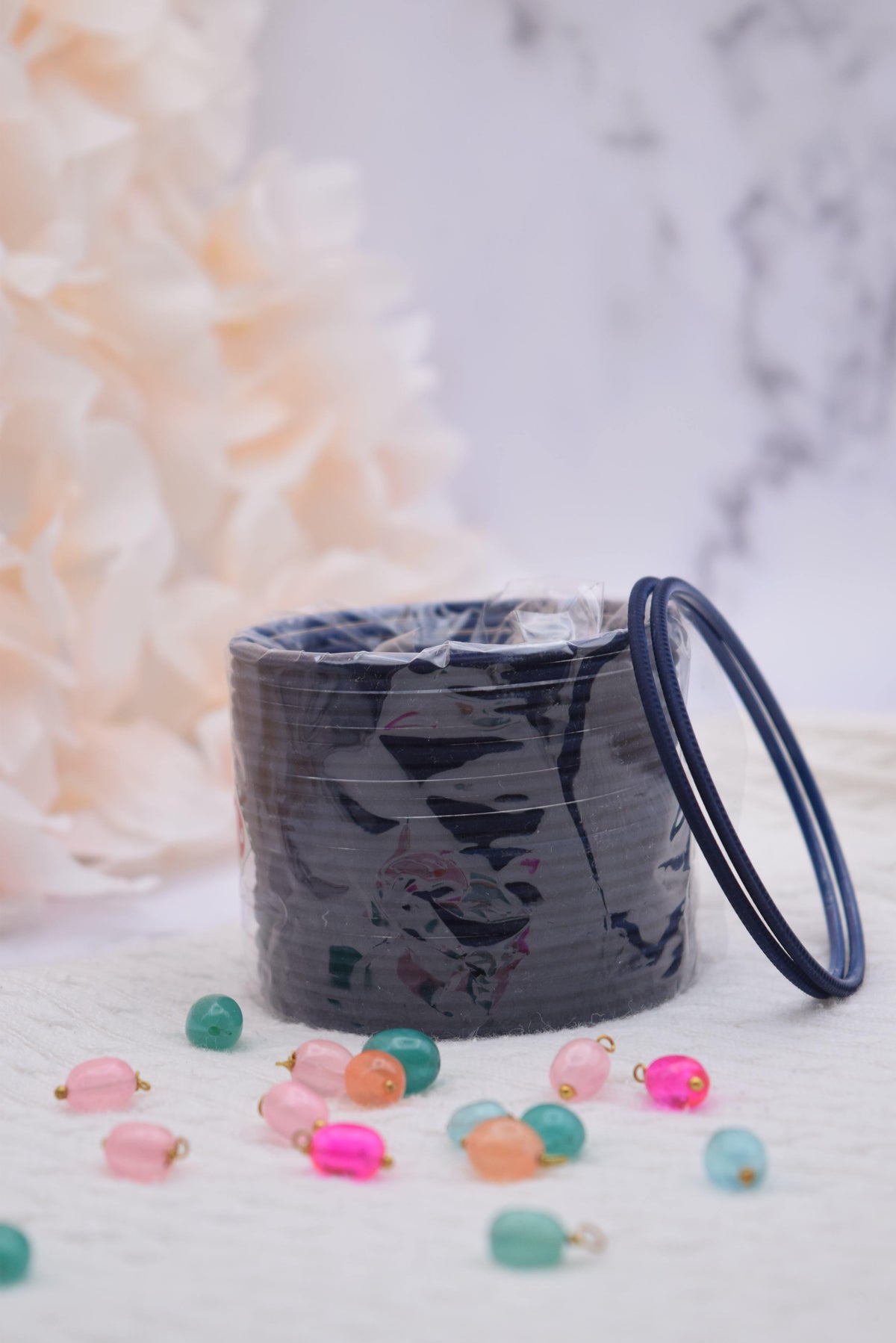 Dark Blue Bangle Stack - Choodiyan