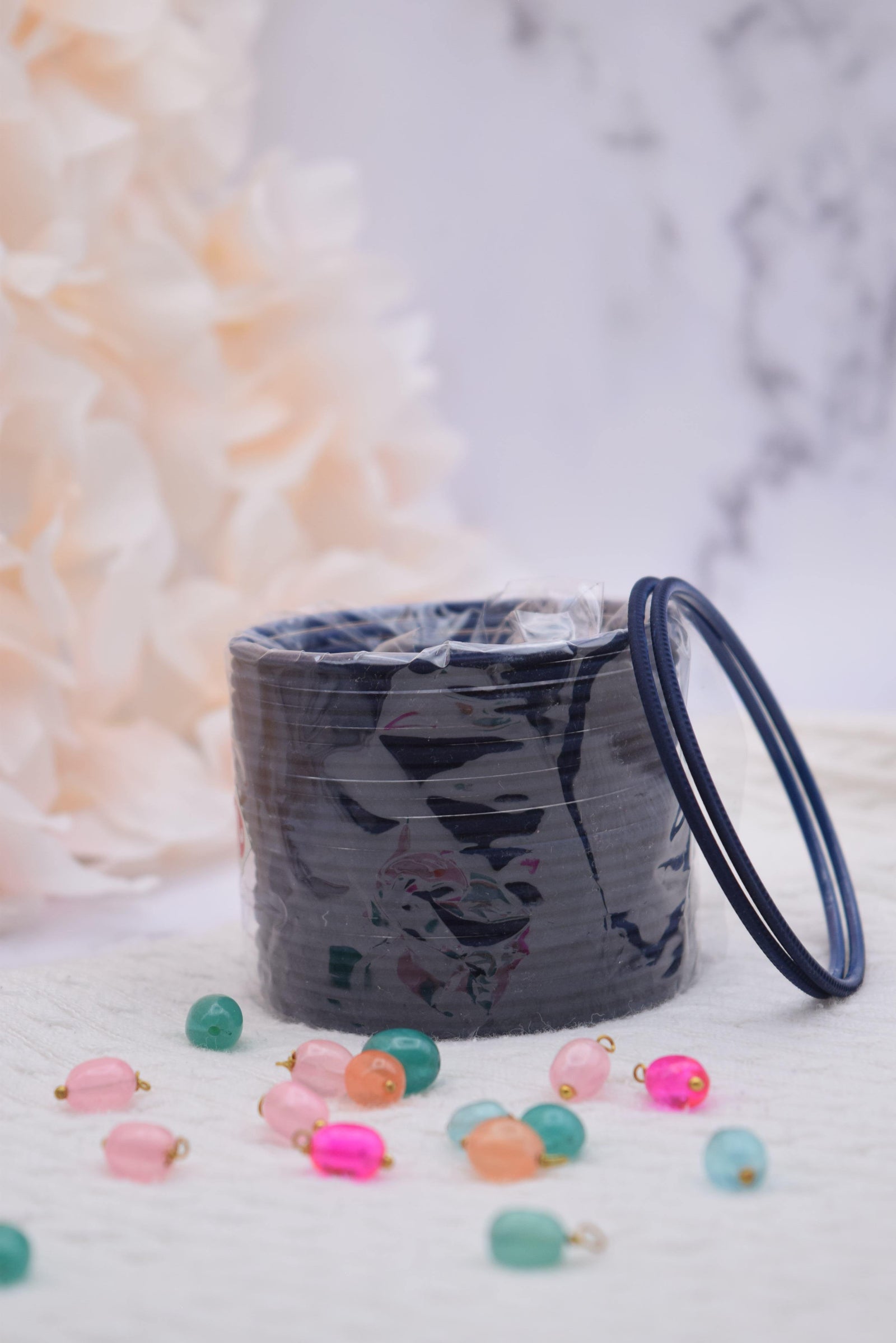 Dark Blue Bangle Stack - Choodiyan