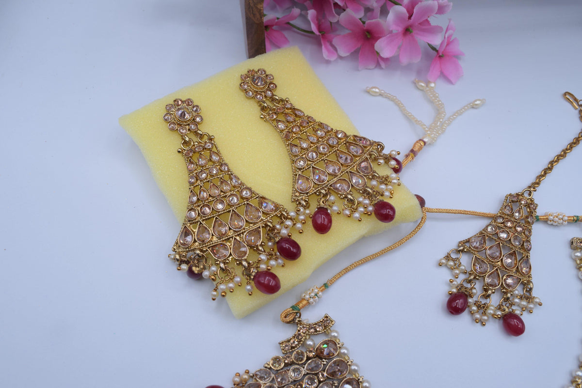 Preet -  Polki Necklace Set - Choodiyan