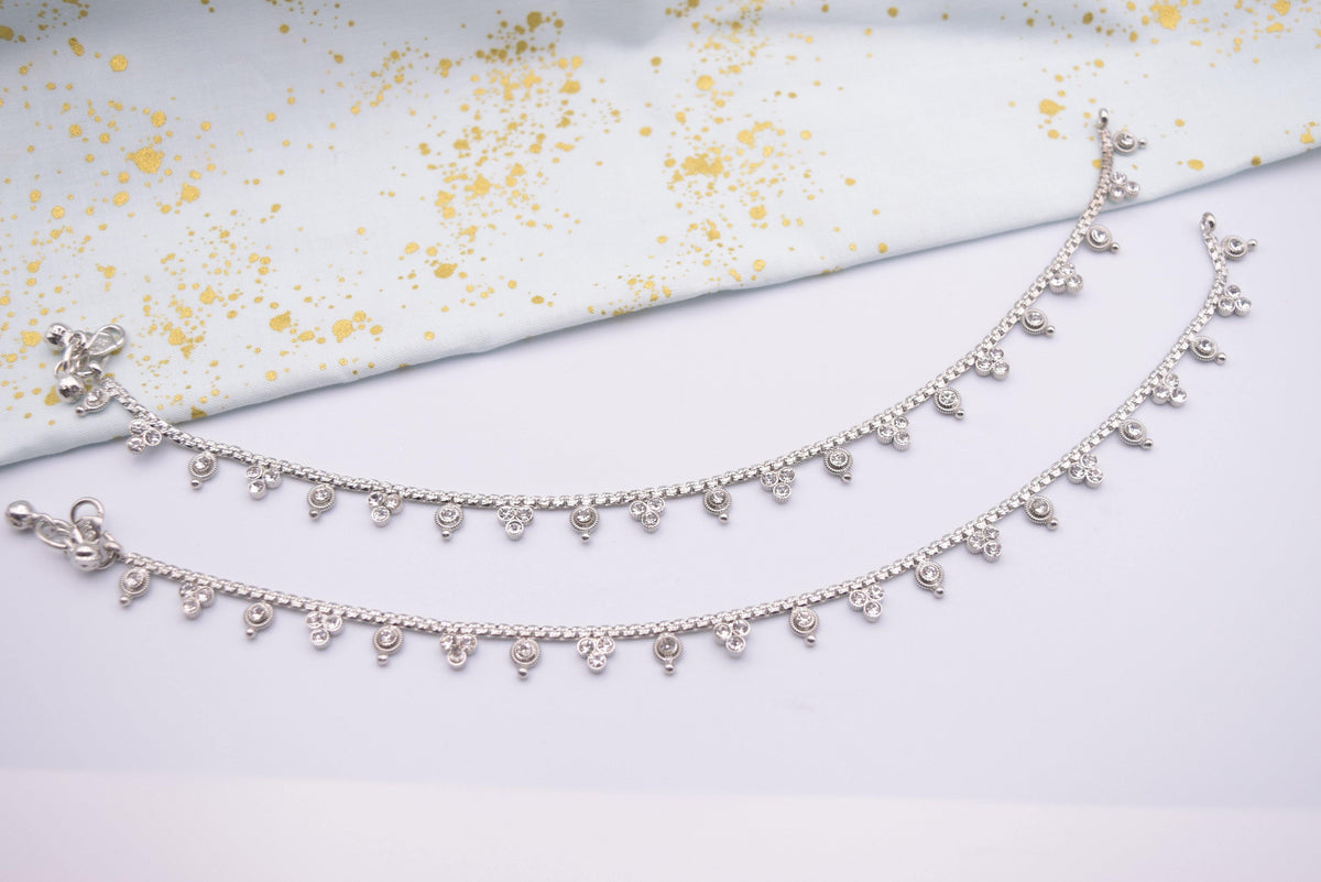 Shana - Silver Anklet - Choodiyan