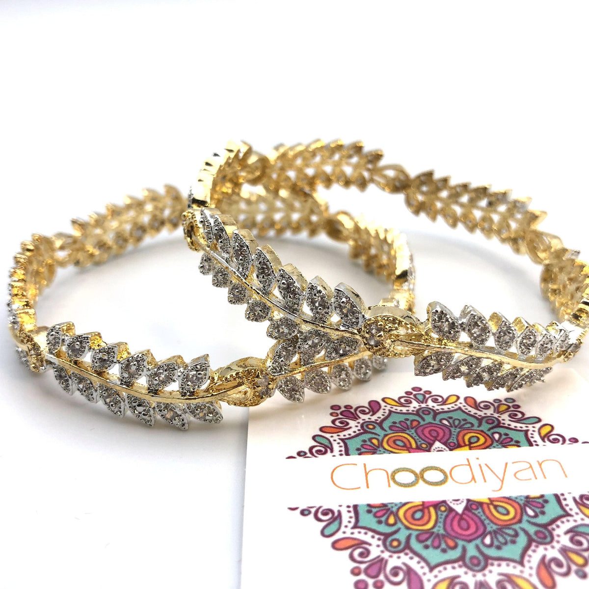 Indian Two Tone Leaf Bangle 