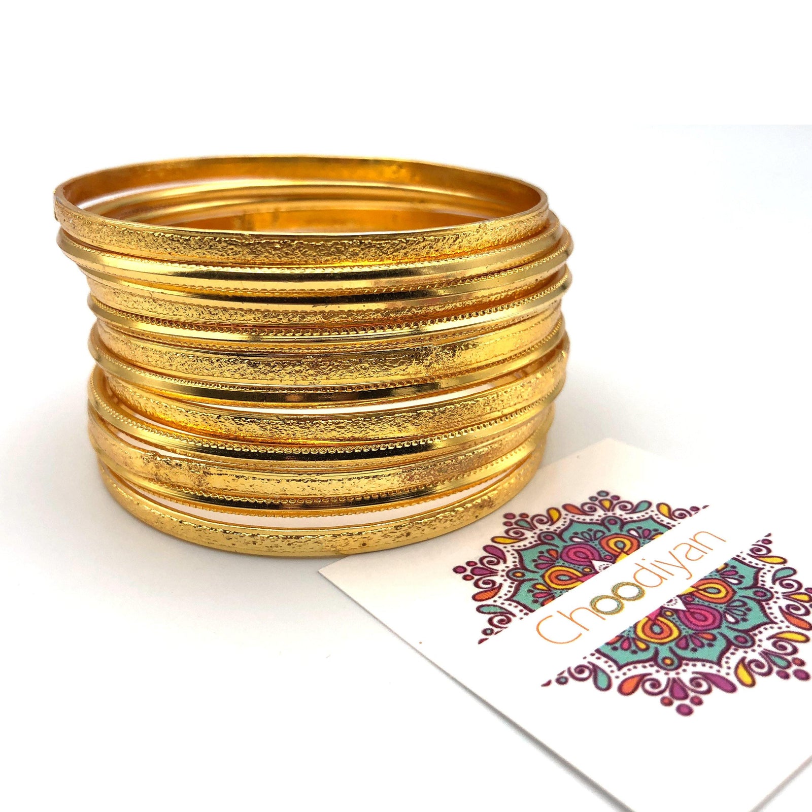 Indian Gold Bangle Stack 
