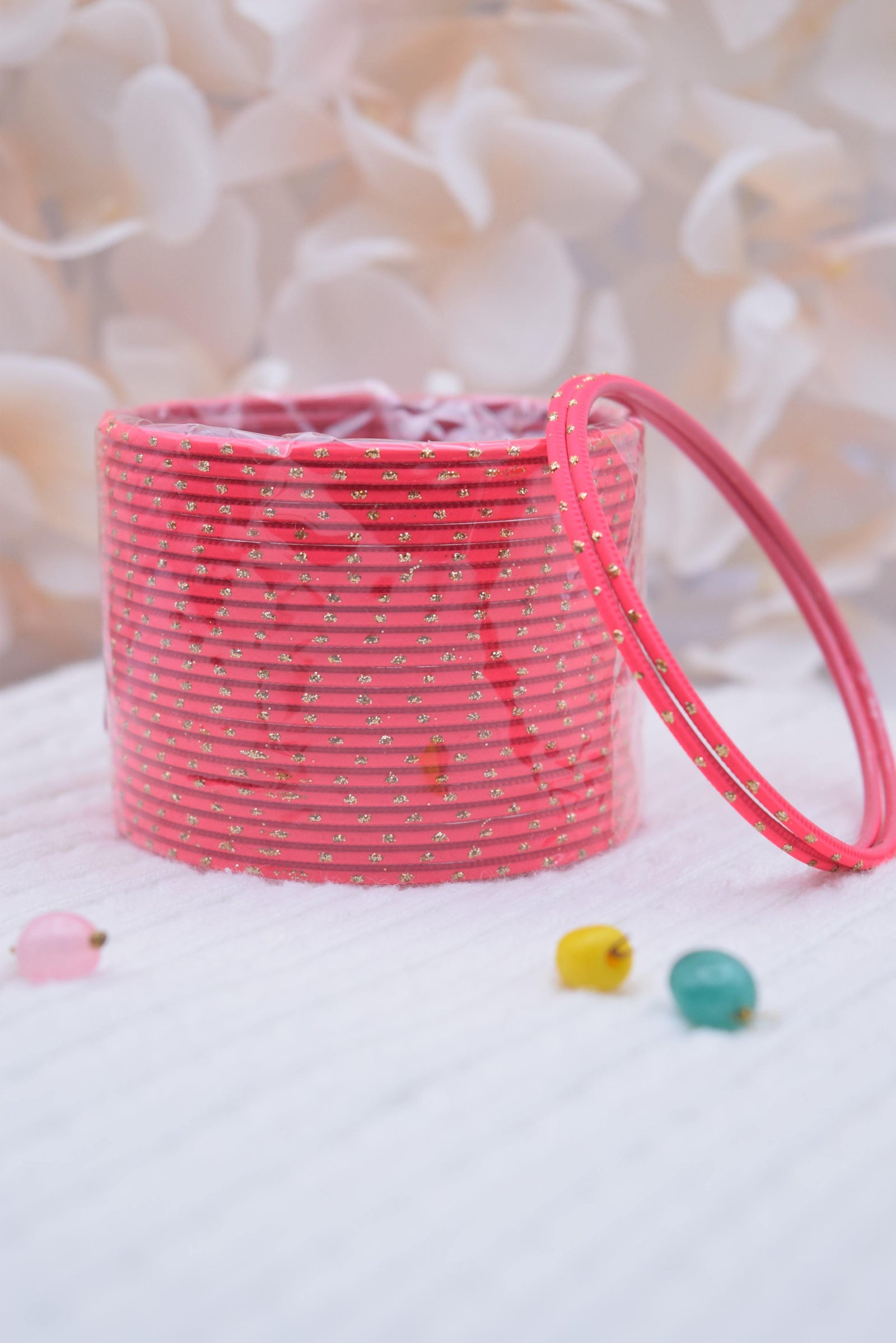Pink Bangle Stack - Choodiyan