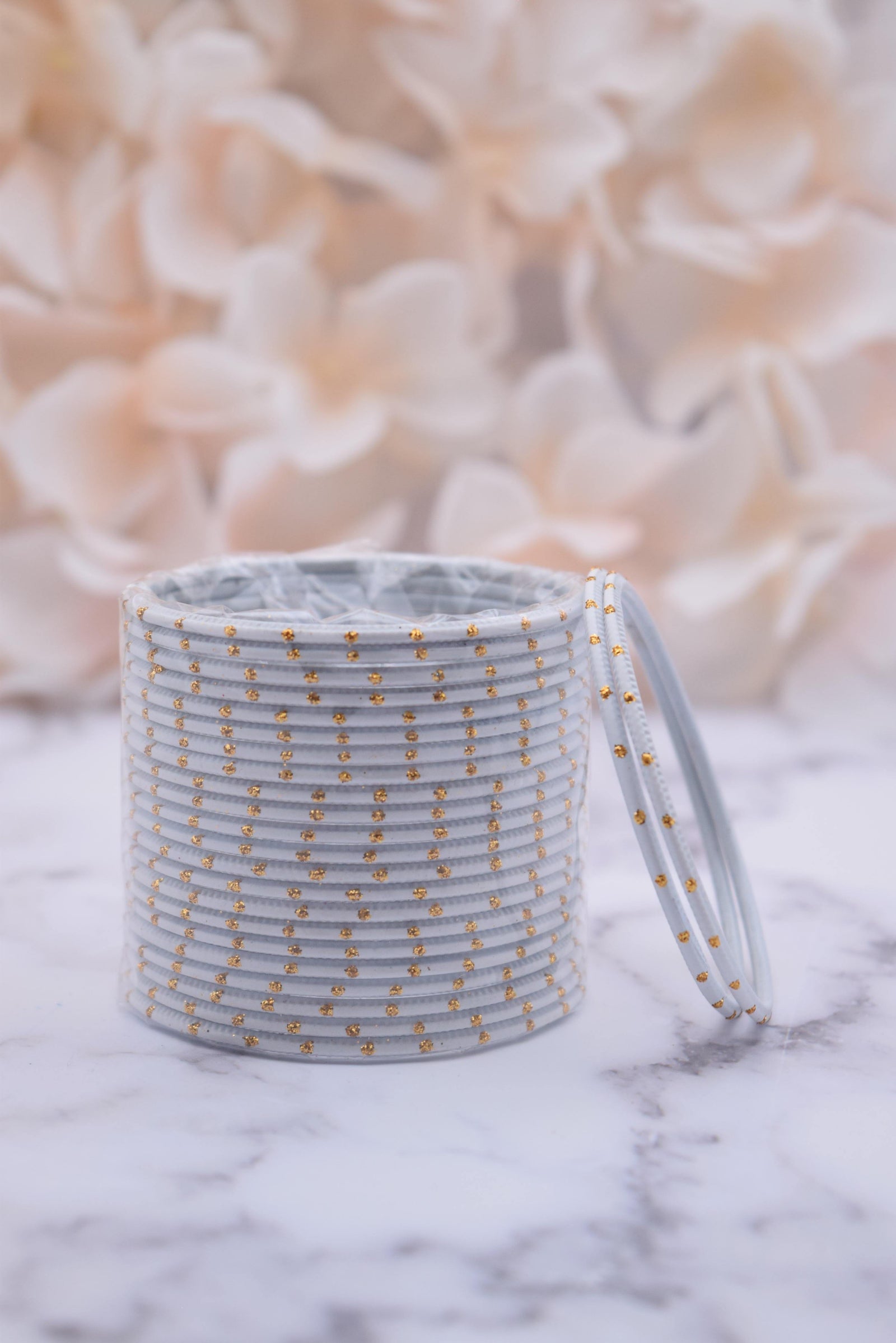 White Bangle Stack - Choodiyan