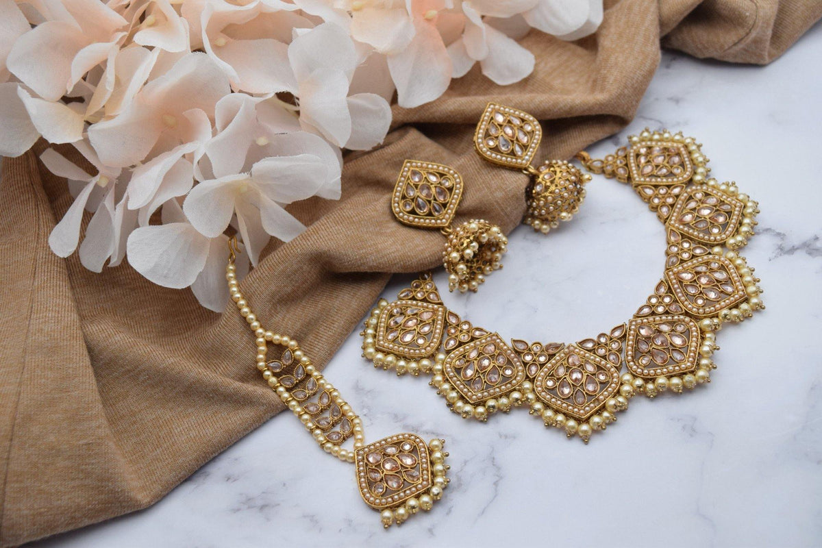 Disha - Polki Necklace Set - Choodiyan