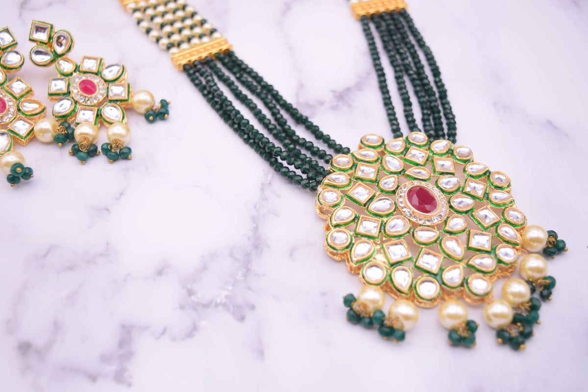 Purvi Long Necklace Set - Choodiyan