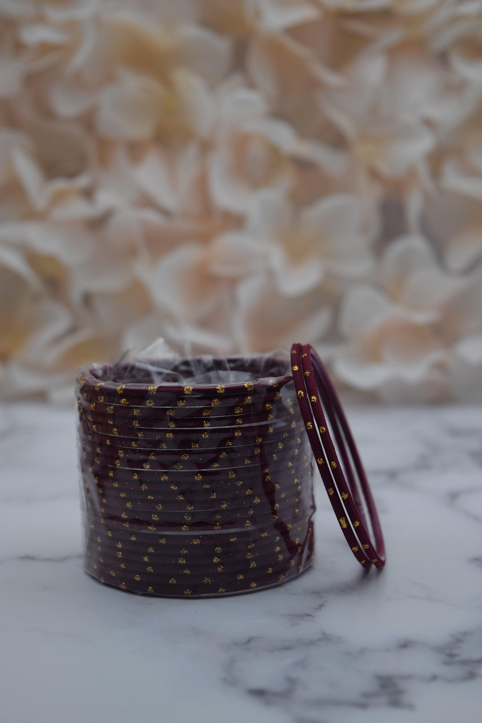 Burgundy Bangle Stack - Choodiyan