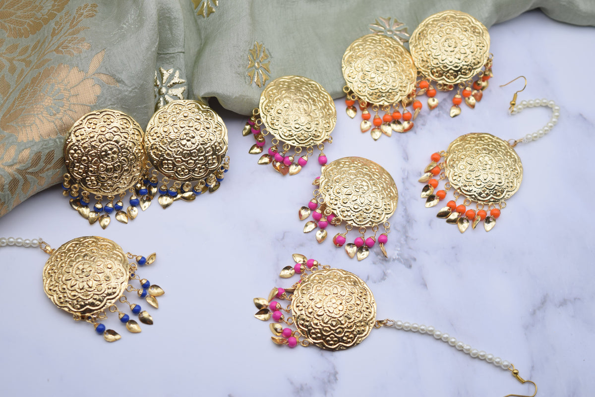 Anushka - Earrings and Tika - Additional Colors Available