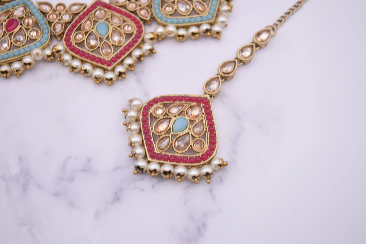 Disha - Polki Necklace Set - Choodiyan
