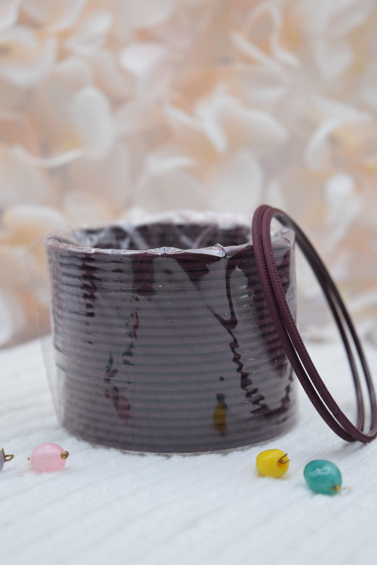 Burgundy Bangle Stack - Choodiyan