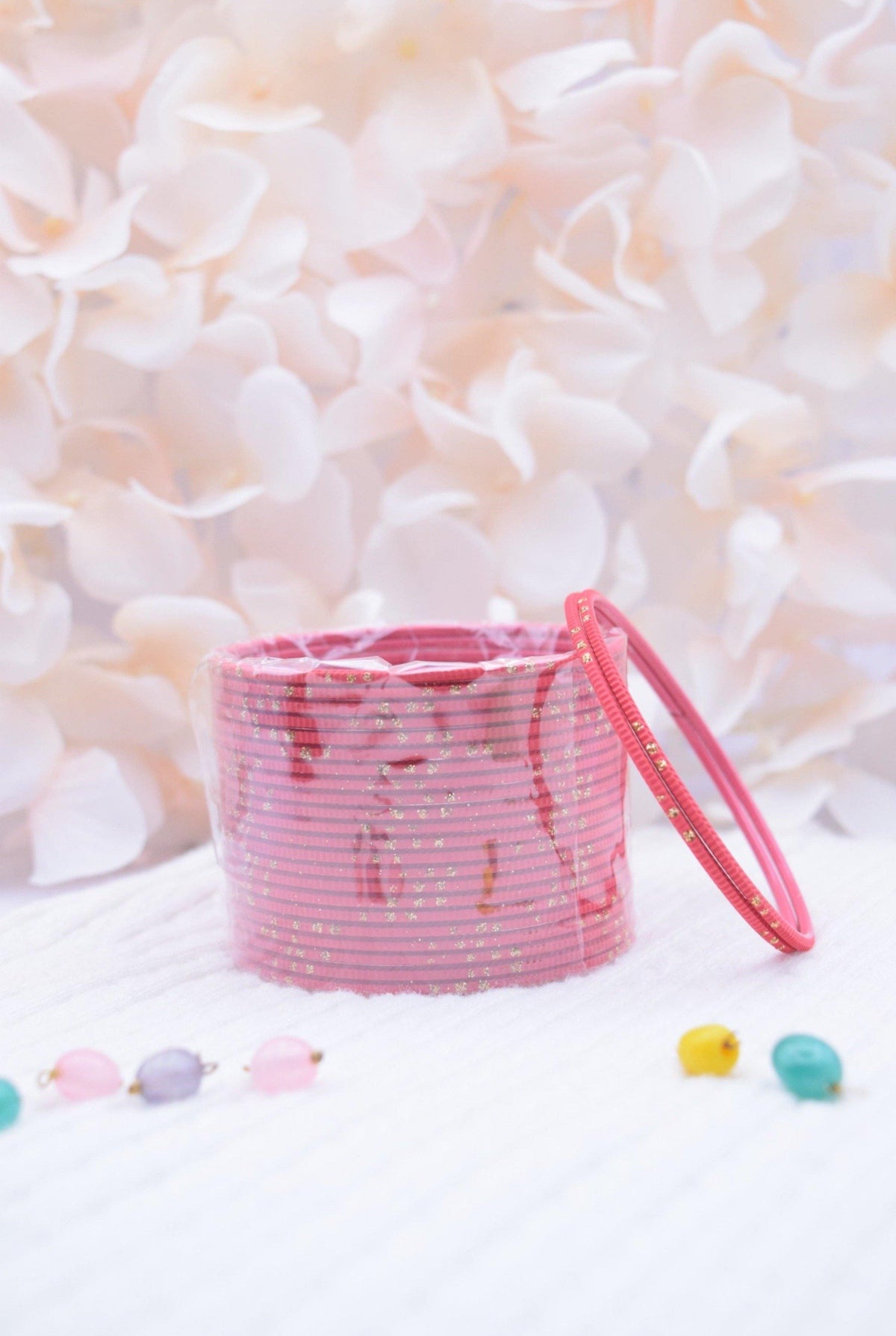 Mandy Bangle Stack ( Pink ) - Choodiyan