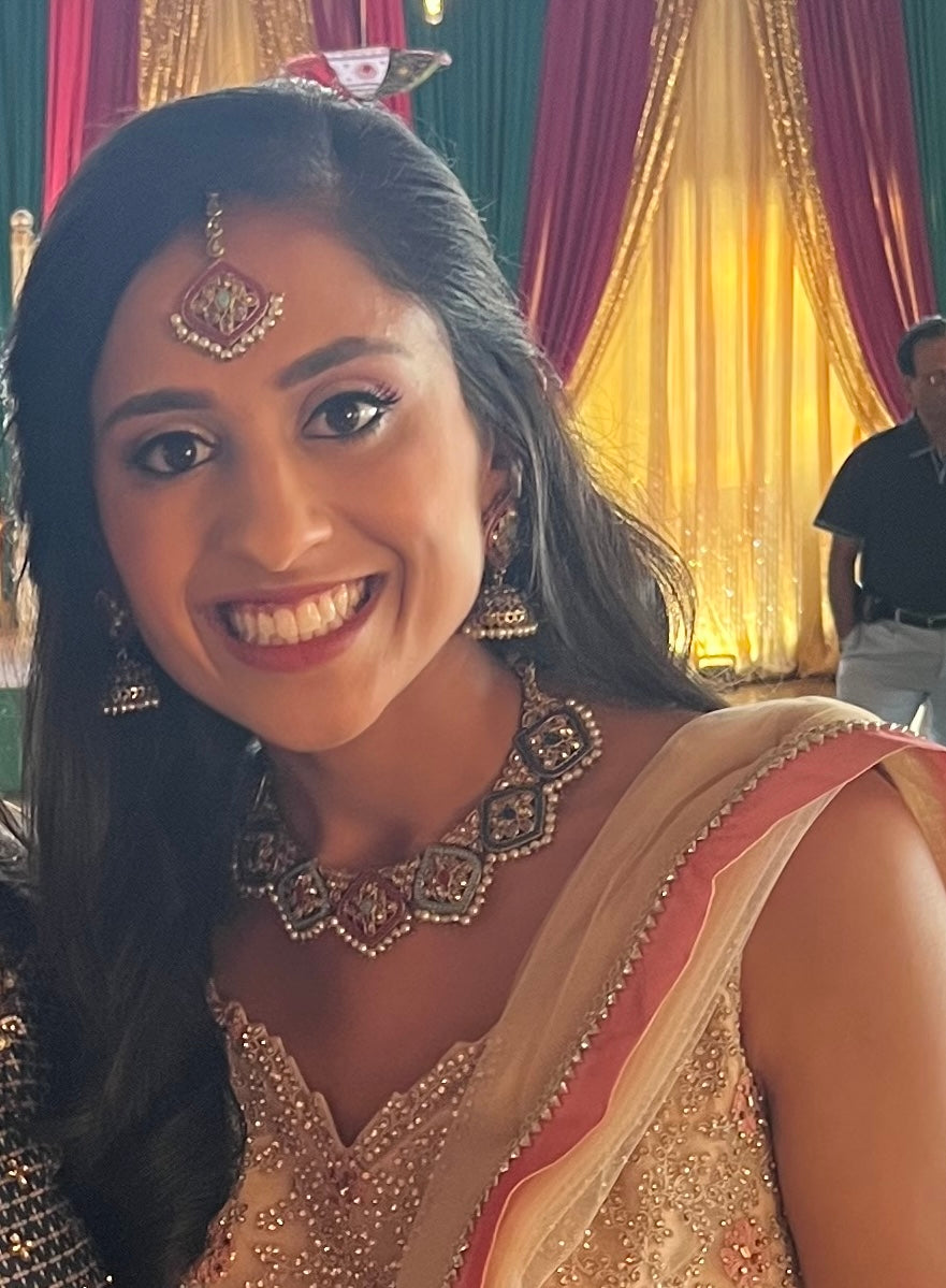 Indian Jewelry - Multi Colored Polki Necklace Antique Finish