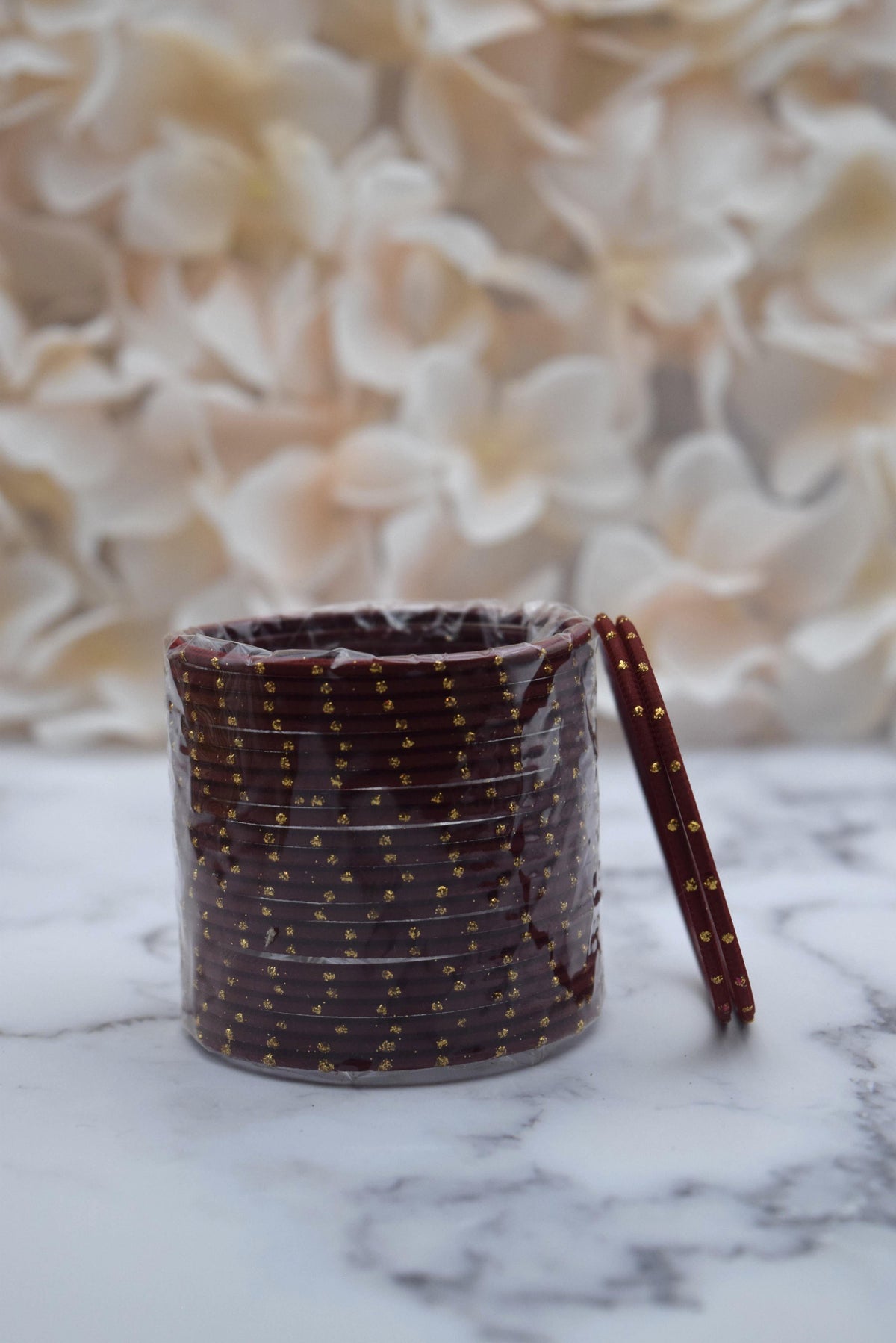 Dark Red Bangle Stack - Choodiyan