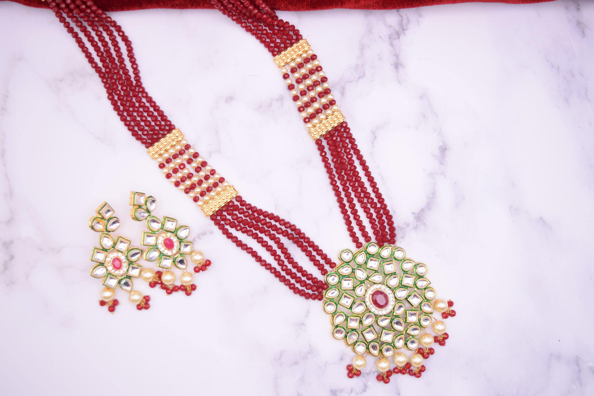 Purvi Long Necklace Set - Choodiyan