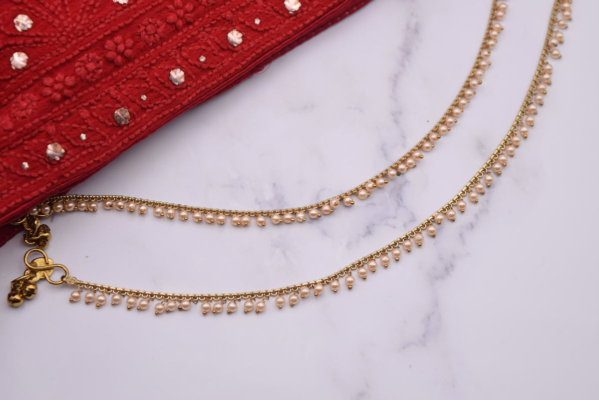 anklet payal indian payal pearl anklet anklets