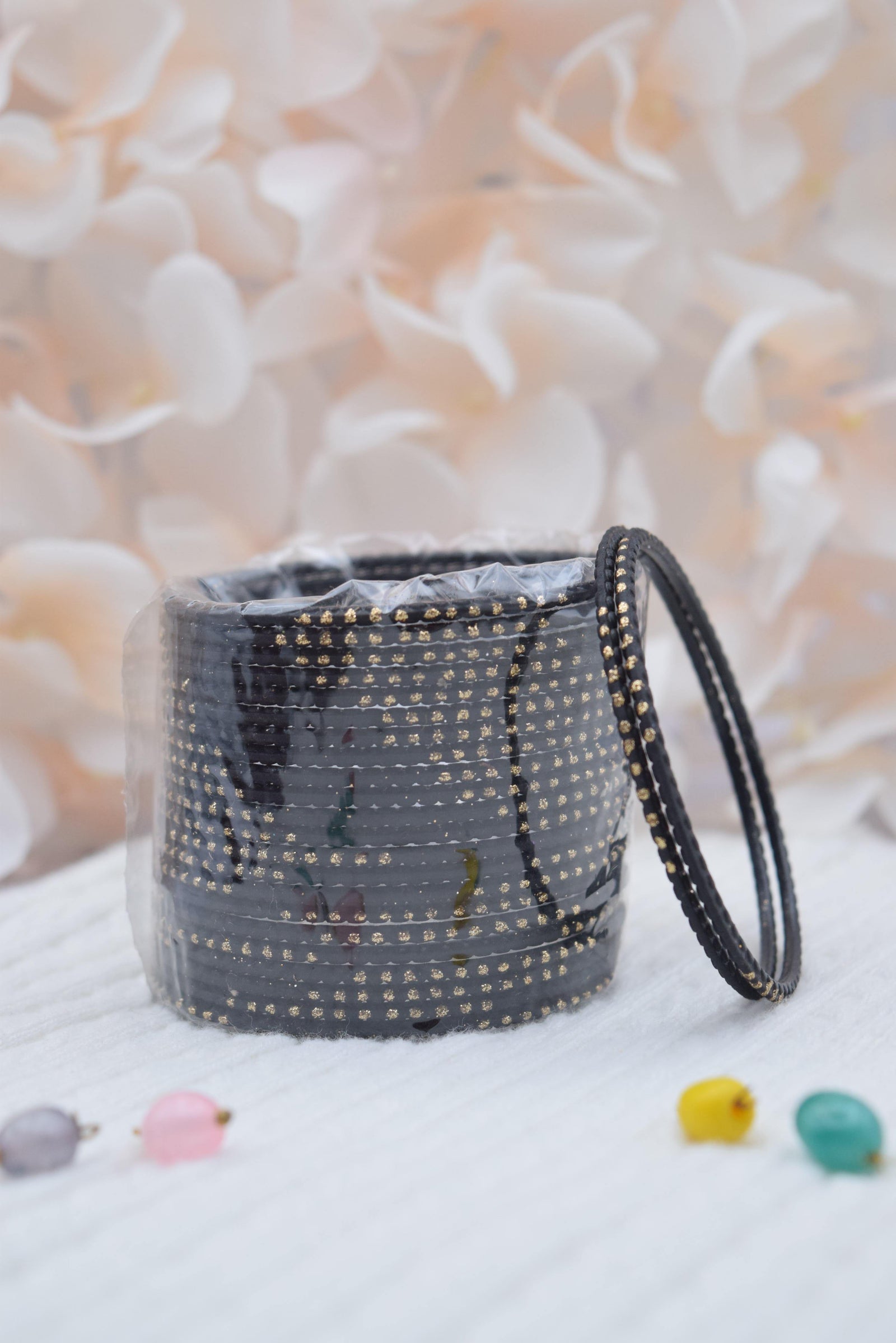 Black Bangle Stack - Choodiyan