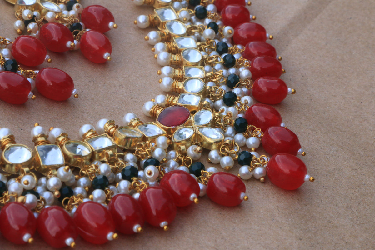 Tanya - Ahemdabadi Kundan Necklace Set